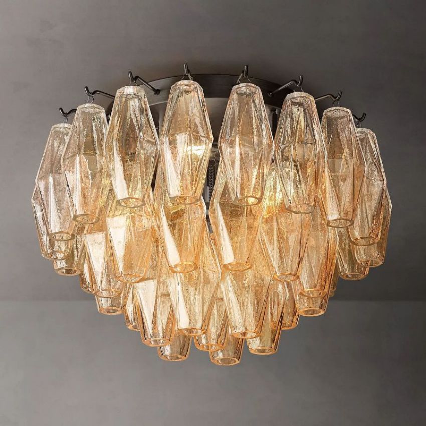 Chiaray Clear Glass Flushmount 17"