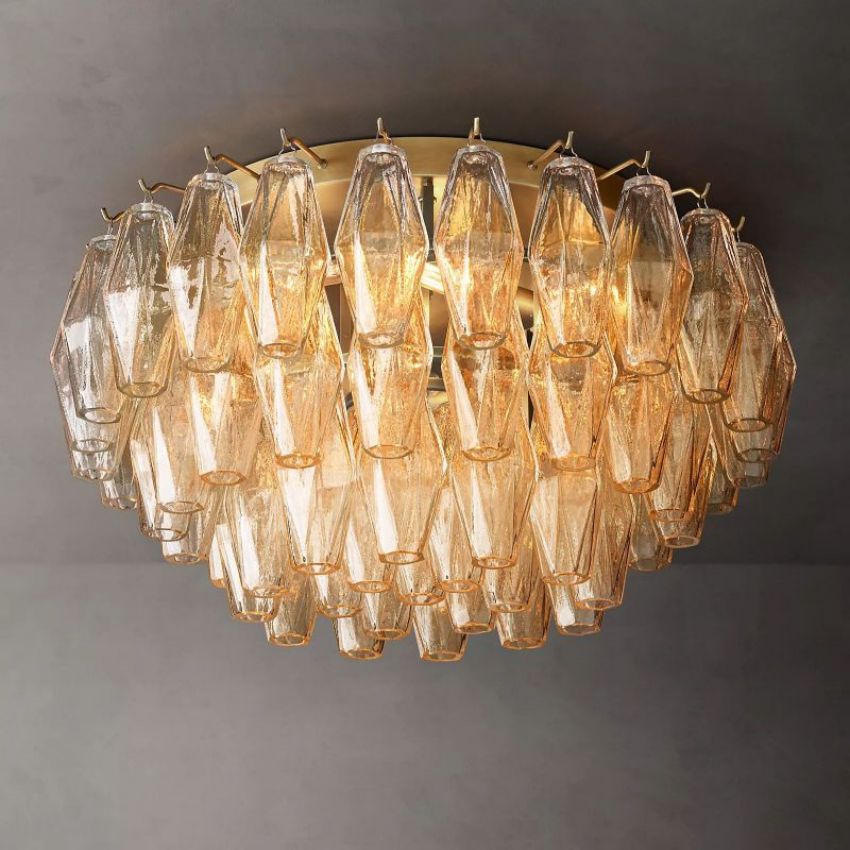 Chiaray Clear Glass Flushmount 22"
