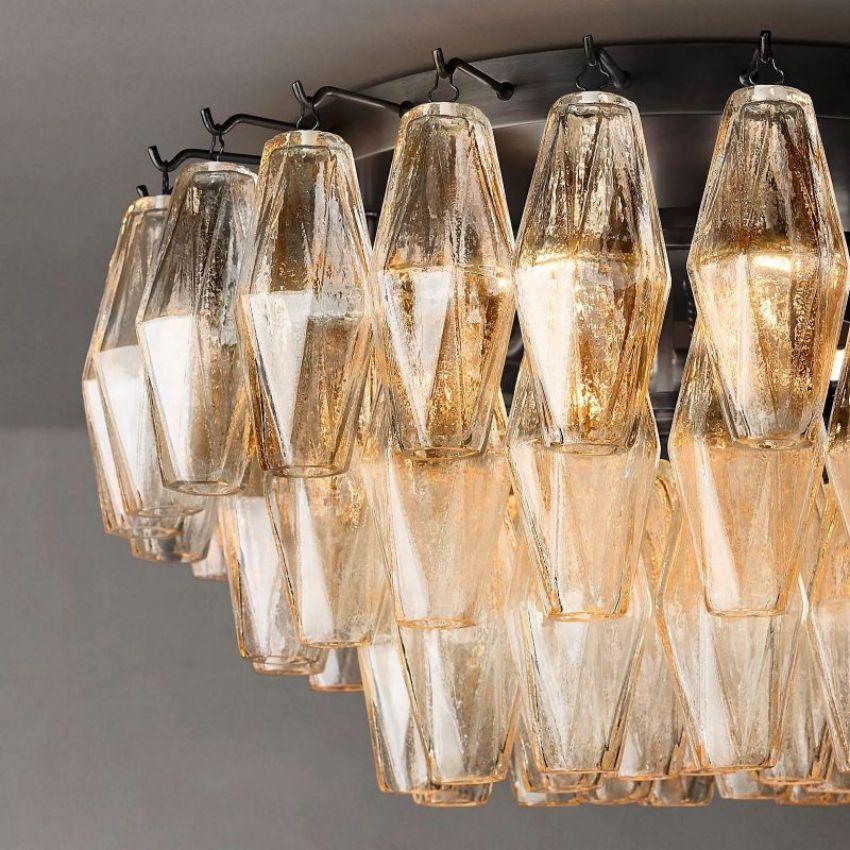 Chiaray Clear Glass Flushmount 22"
