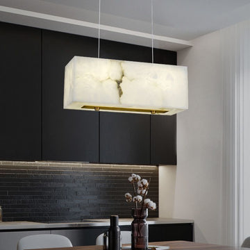 Charlene Marble Cubic Dining Area Chandelier-MEET LIGHTING