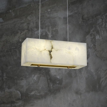 Charlene Marble Cubic Dining Area Chandelier-MEET LIGHTING