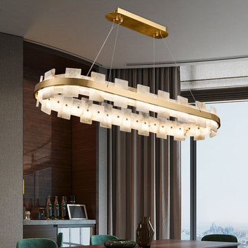 Charlene Marble Gol Modern Chandelier-MEET LIGHTING