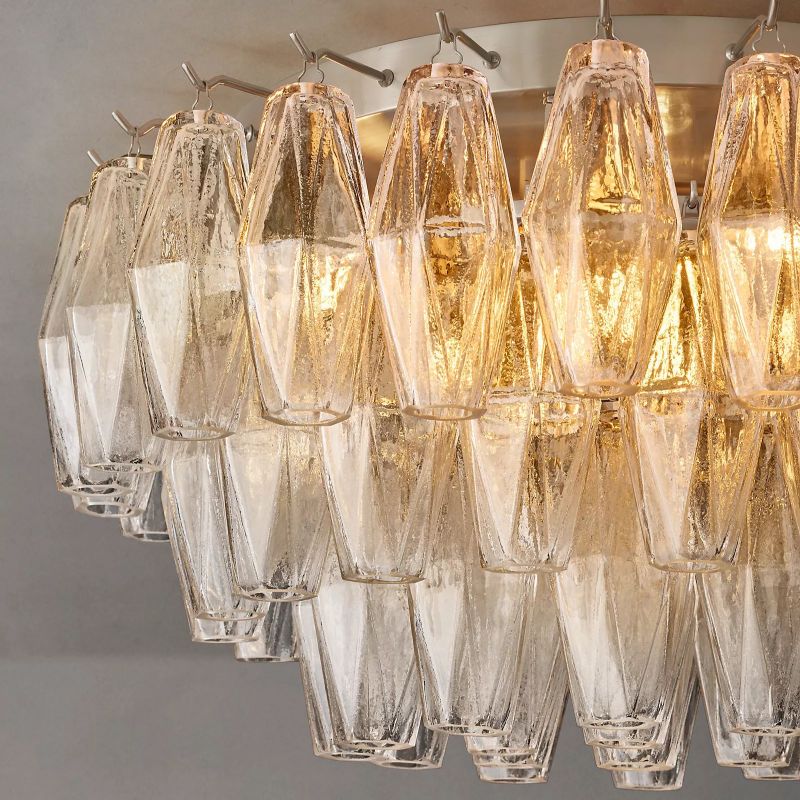 Chiara Clear Glass Flushmount 22"