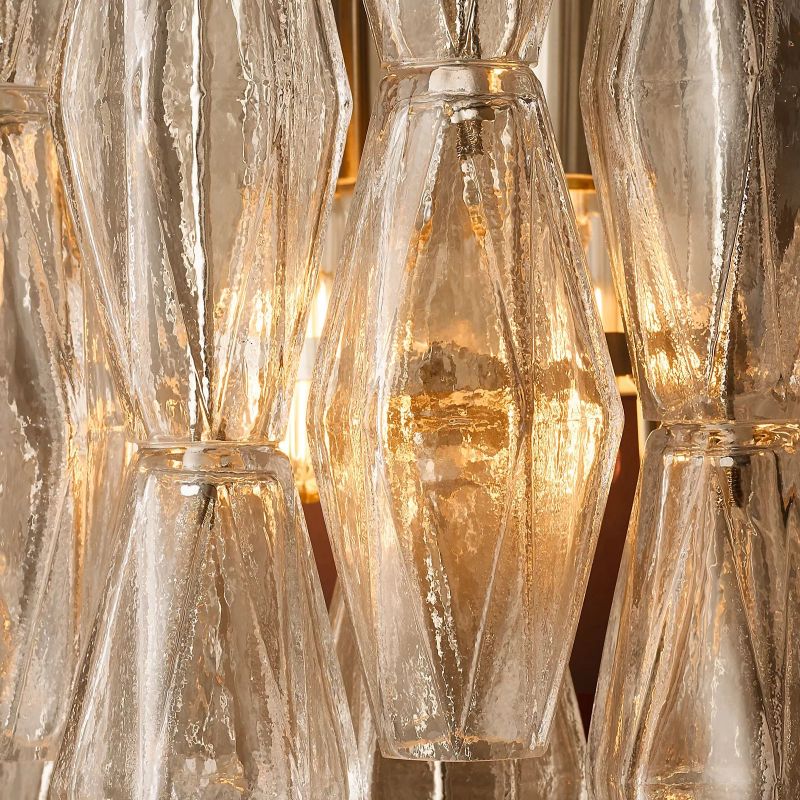 Chiara Clear Glass Short Bedroom Wall Sconce