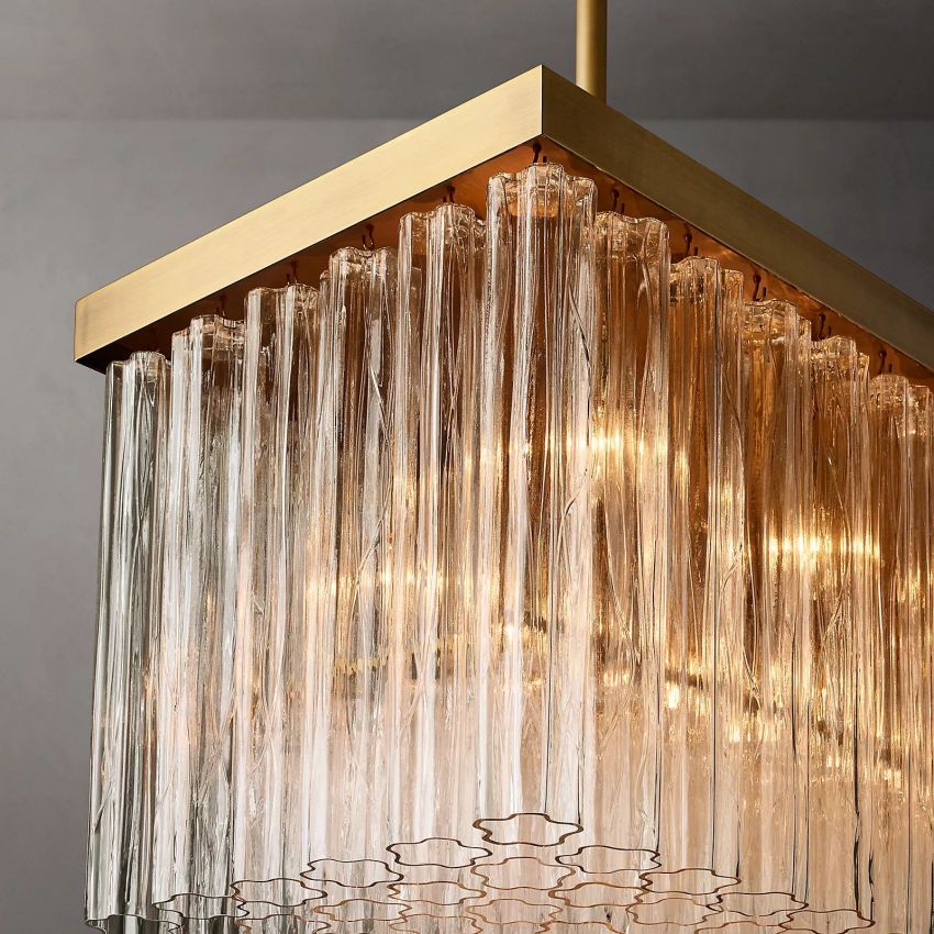 Chelo Rectangle Chandelier-MEET LIGHTING
