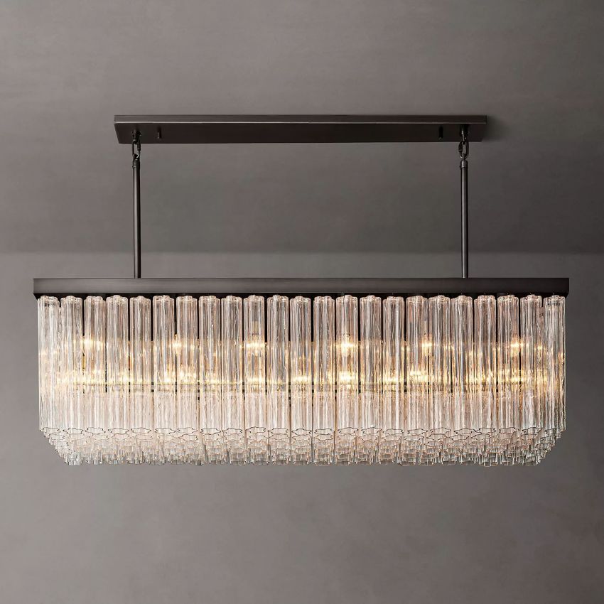 Chelo Rectangle Chandelier-MEET LIGHTING