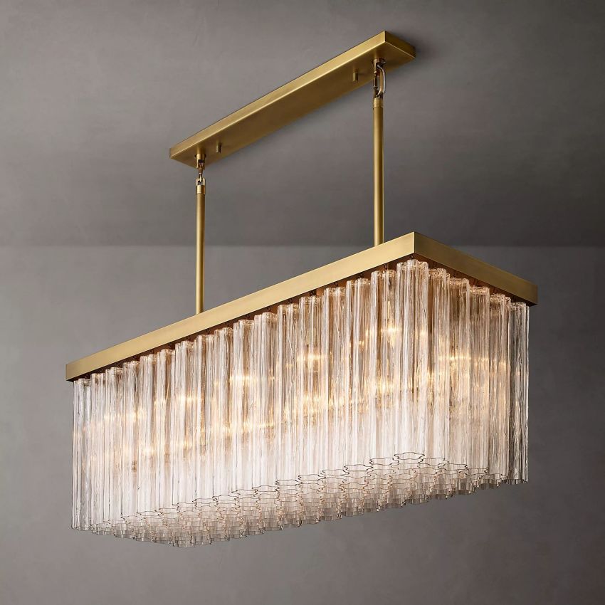 Chelo Rectangle Chandelier-MEET LIGHTING