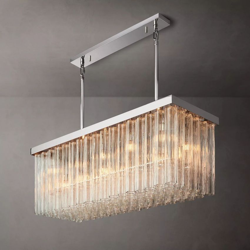 Chelo Rectangle Chandelier-MEET LIGHTING