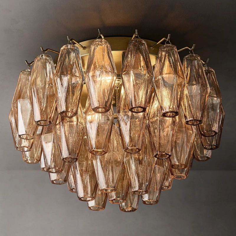 Chiaray Clear Glass Flushmount 17"
