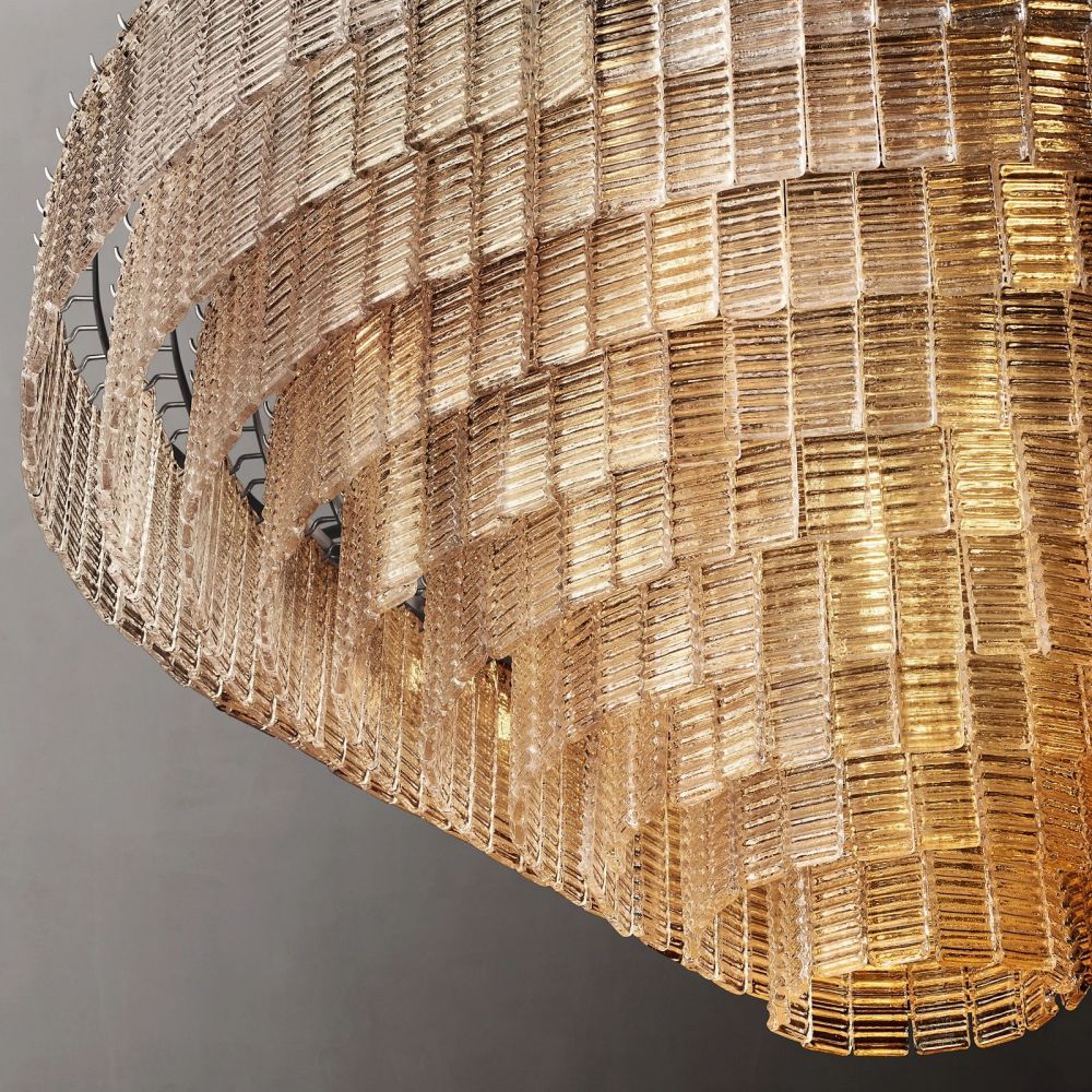 Siren Glass Round Chandelier 65"