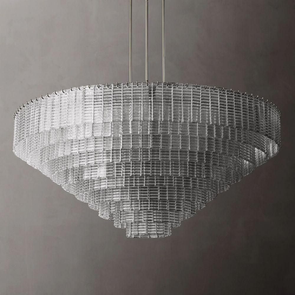 Siren Glass Round Chandelier 65"