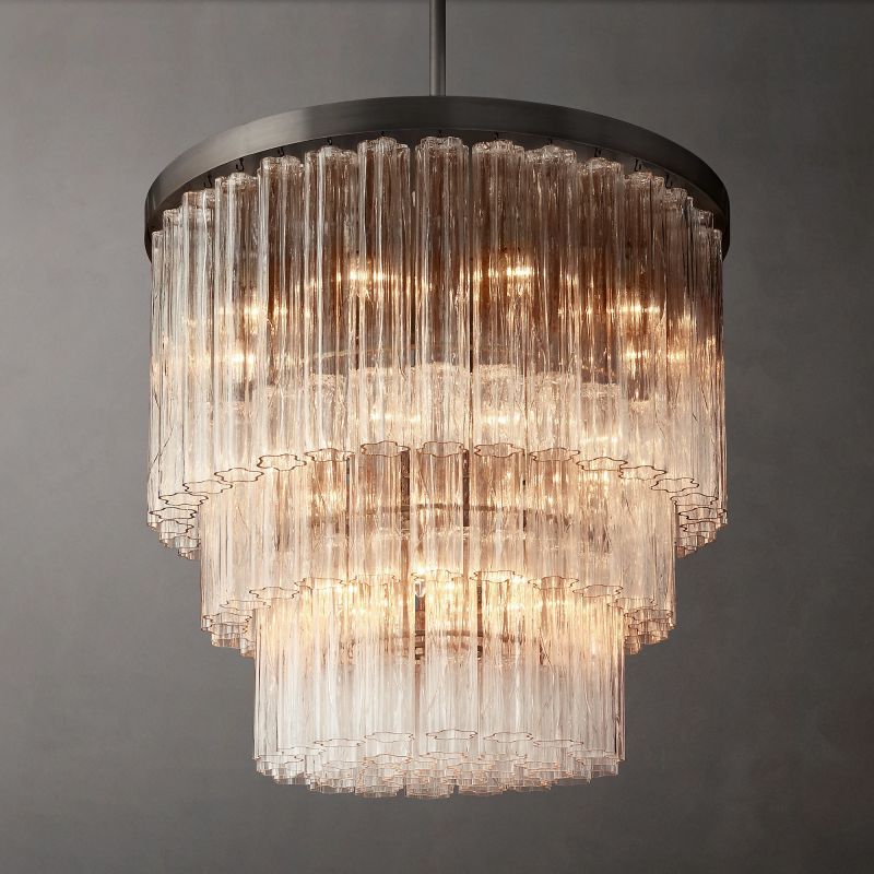 Clele Three Layer Round Chandelier 36"-MEET LIGHTING