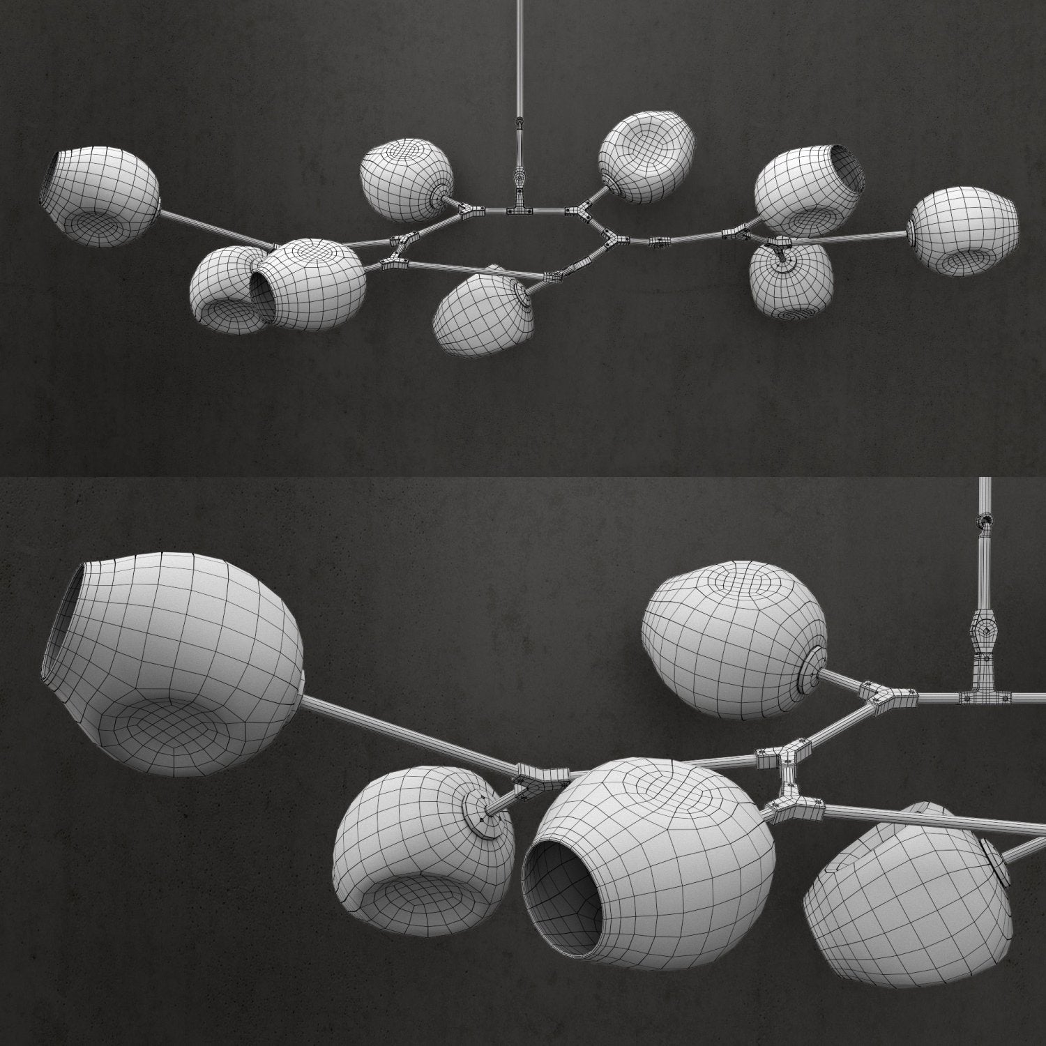 Covington Horizontal Globe Branching Bubble Chandelier-MEET LIGHTING