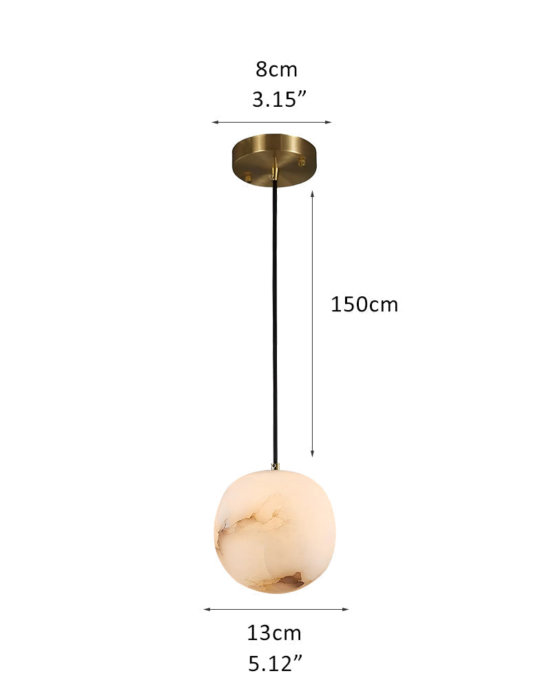 16-light round alabaster pendant lamp with cluster ceiling design for stair villa