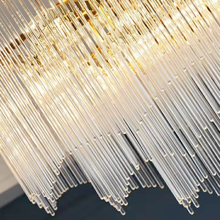 Elegant Lighting Chandelier Linear Crystal Lamp For Living/ Dining Room-MEET LIGHTING