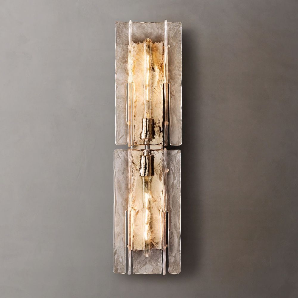 Lattic Clear Glass Wall Sconce