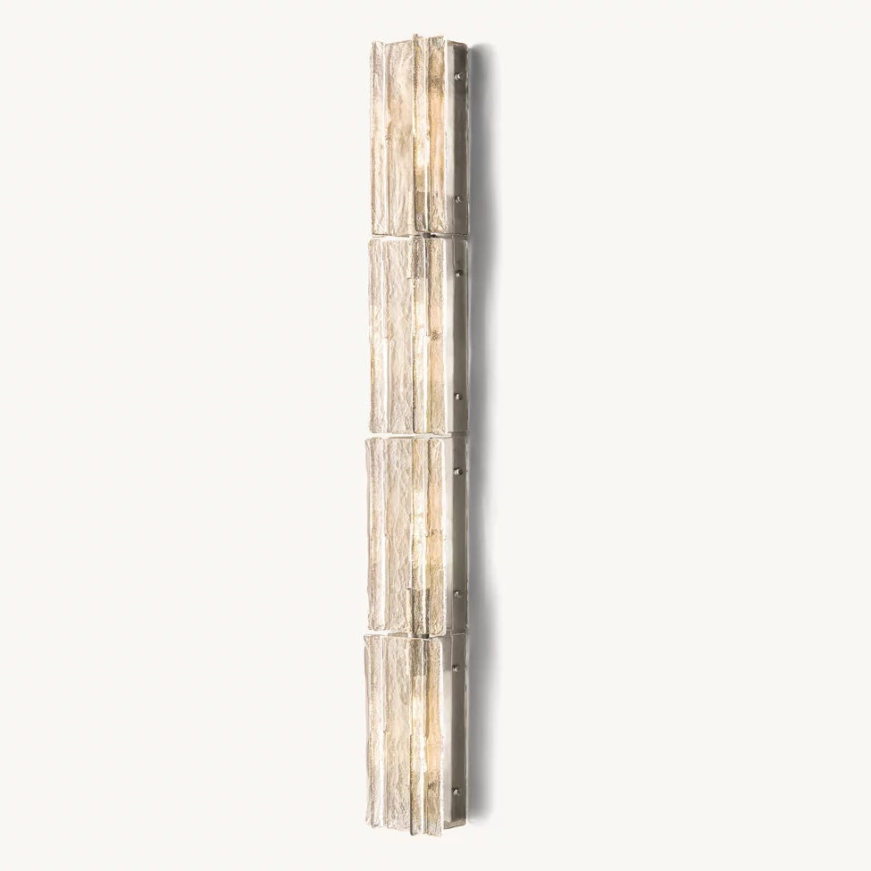 Lattic Clear Glass Grand Wall Sconce