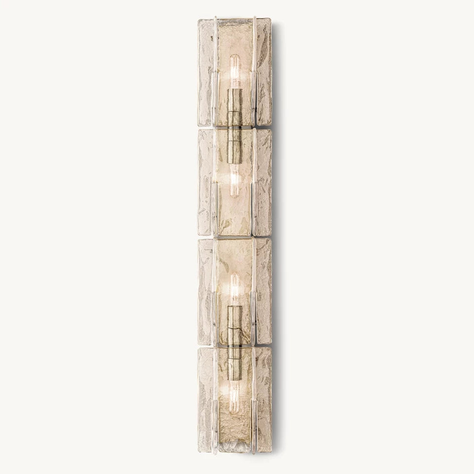 Lattic Clear Glass Grand Wall Sconce