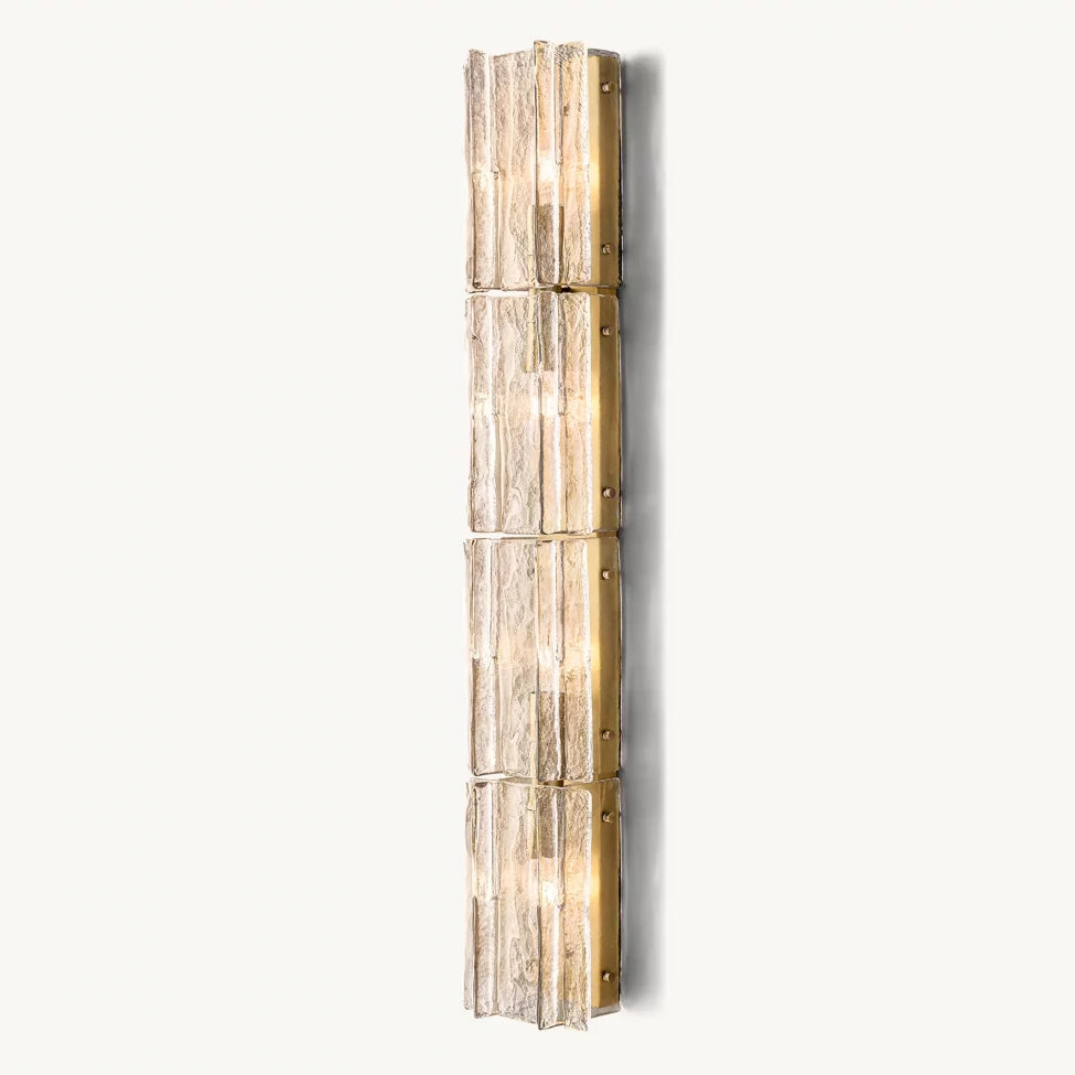 Lattic Clear Glass Grand Wall Sconce