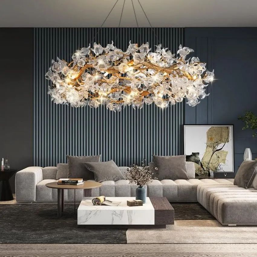 Datura Flower Modern Dining Branch Chandelier-MEET LIGHTING