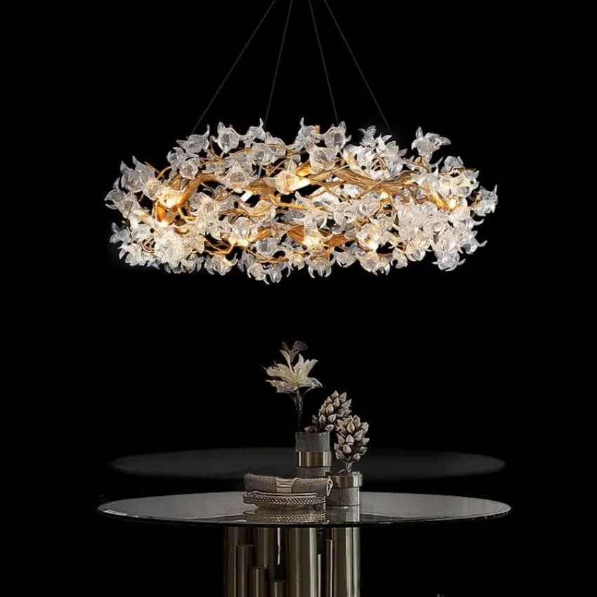 Datura Flower Modern Dining Branch Chandelier-MEET LIGHTING