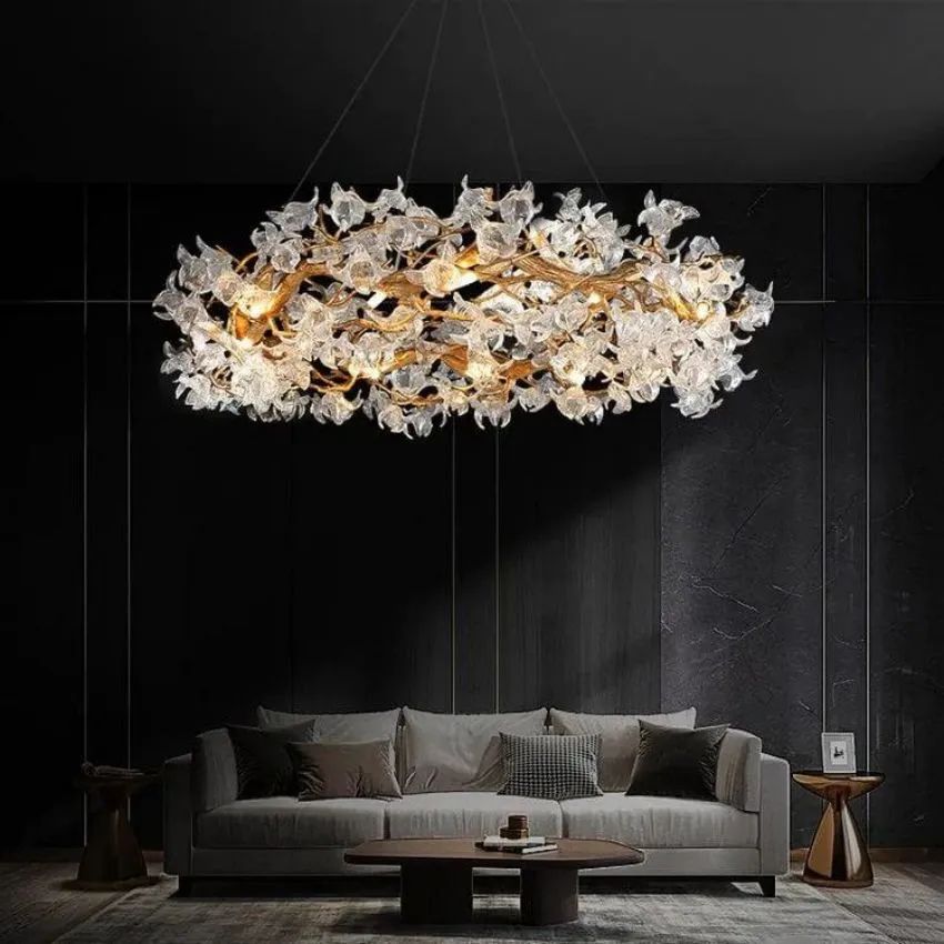 Datura Flower Modern Dining Branch Chandelier-MEET LIGHTING
