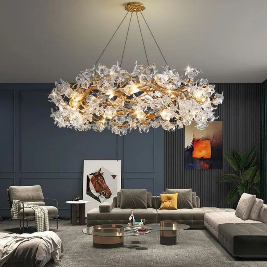 Datura Flower Modern Dining Branch Chandelier-MEET LIGHTING