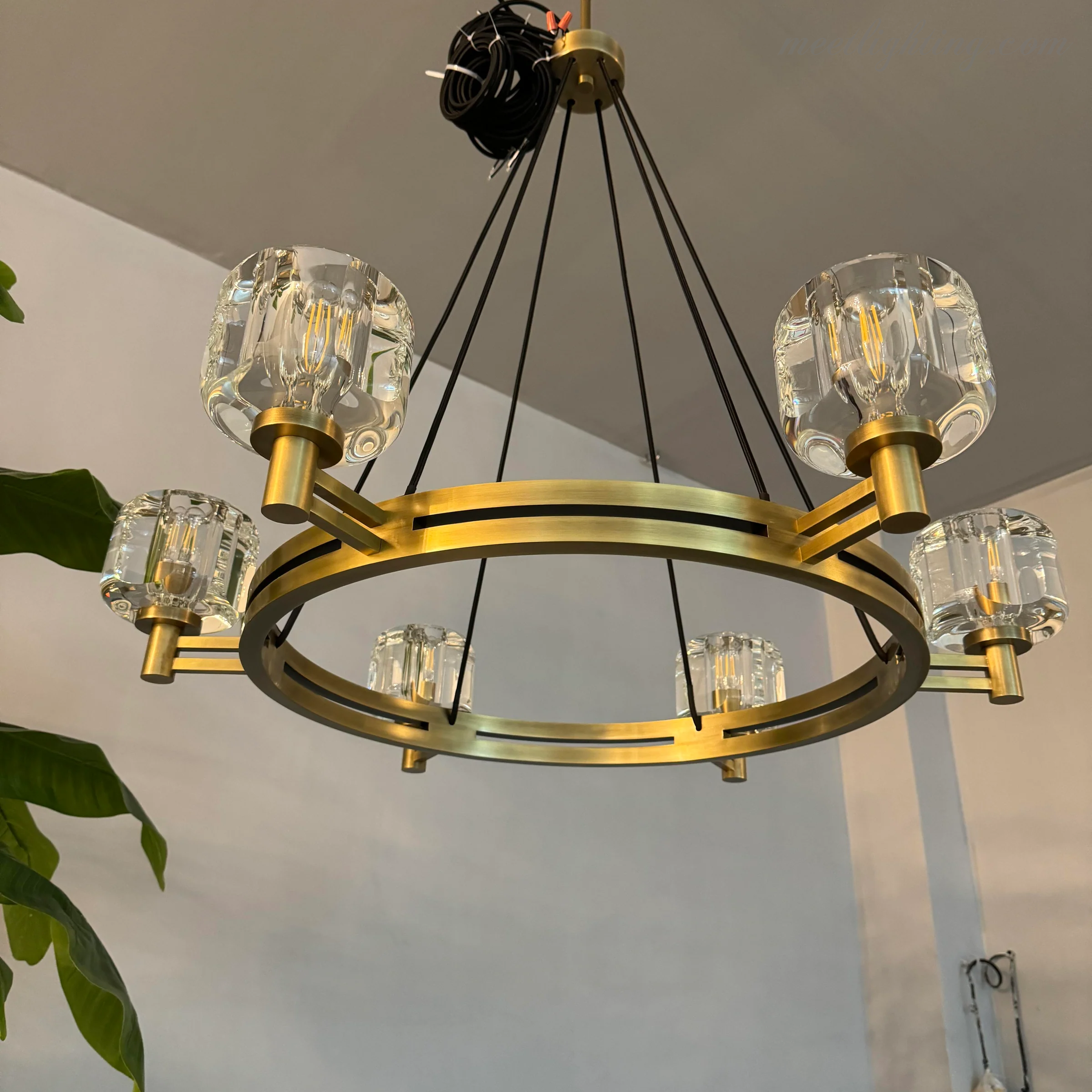 Demart Round Chandelier 36" for Living Room, Bedroom, Dining Table-MEET LIGHTING