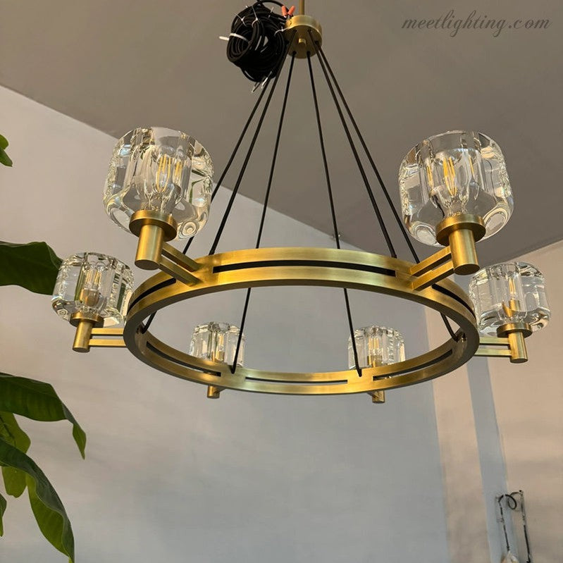 Demart Round Chandelier 60" for Living Room, Bedroom, Dining Table-MEET LIGHTING