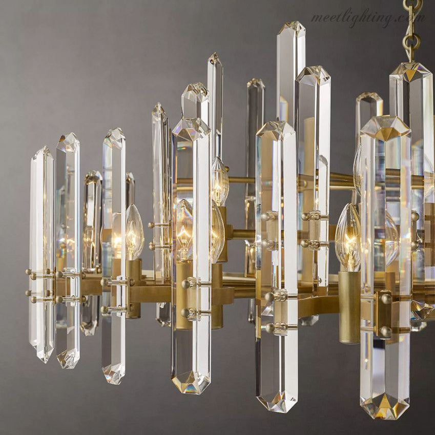 Bonnington Crystal Round Chandelier 36"-MEET LIGHTING