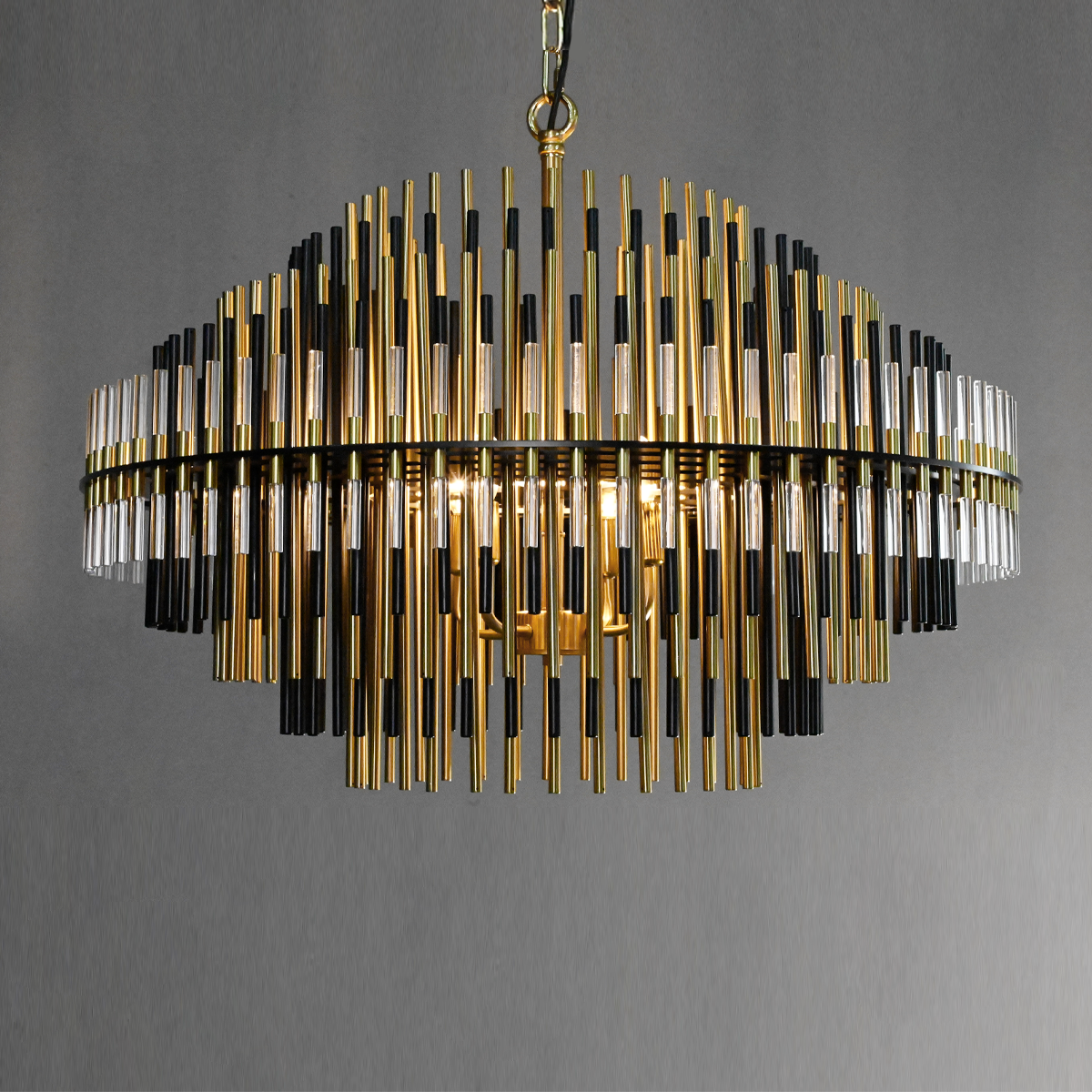 Emily Industrial Wind Round Chandelier 24" 32" 42"-MEET LIGHTING