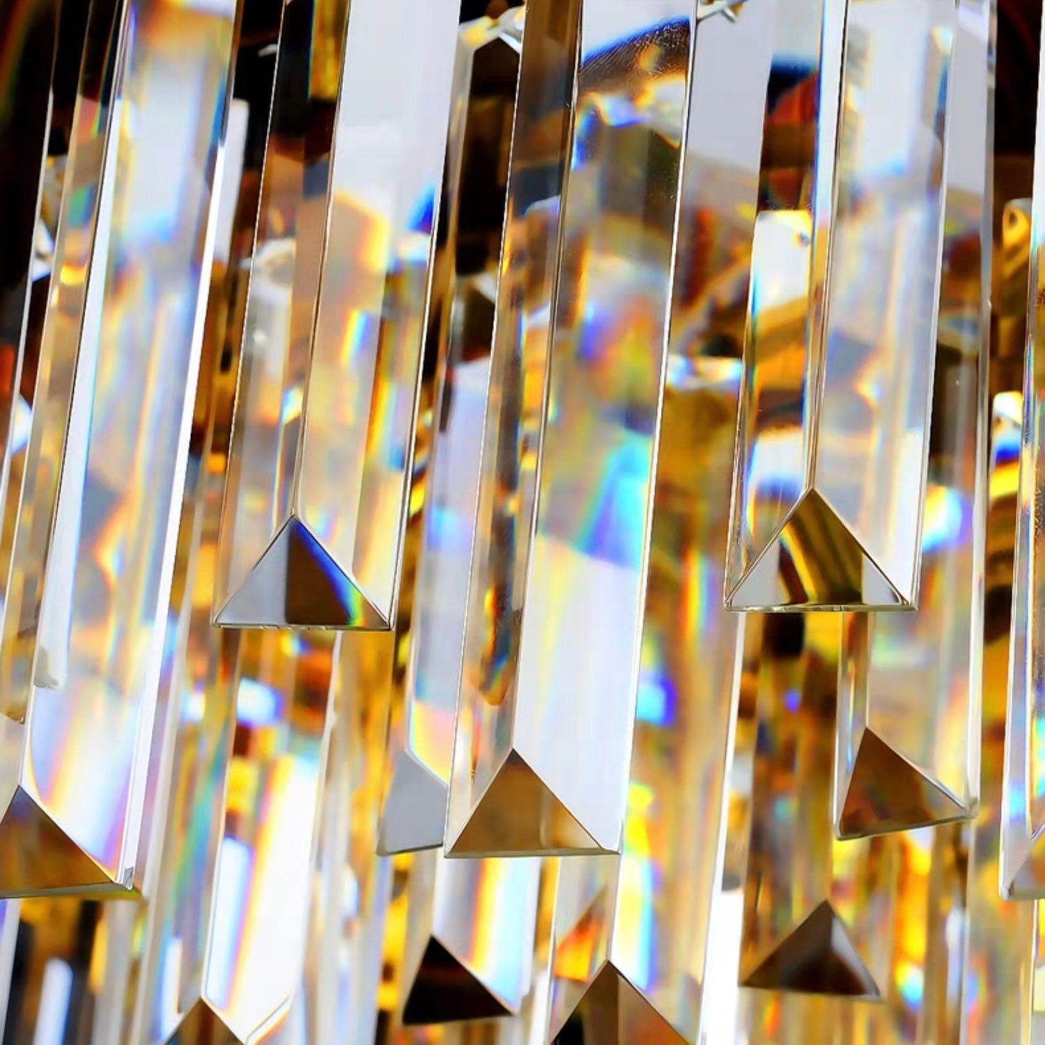 Gold/Silver Round Modern Tiered Metal Crystal Chandelier-MEET LIGHTING