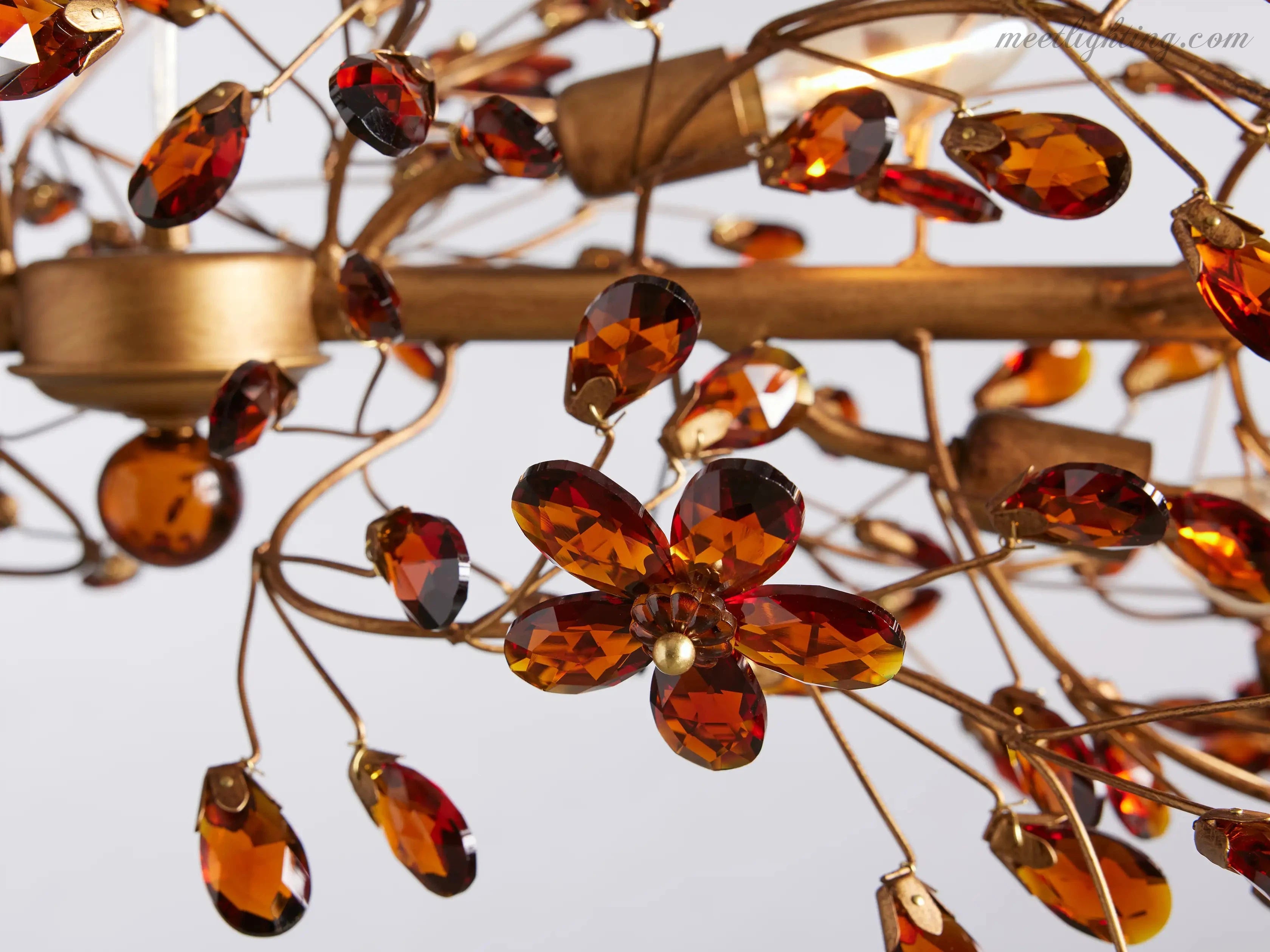 Fiore Colored Linear Chandelier-MEET LIGHTING