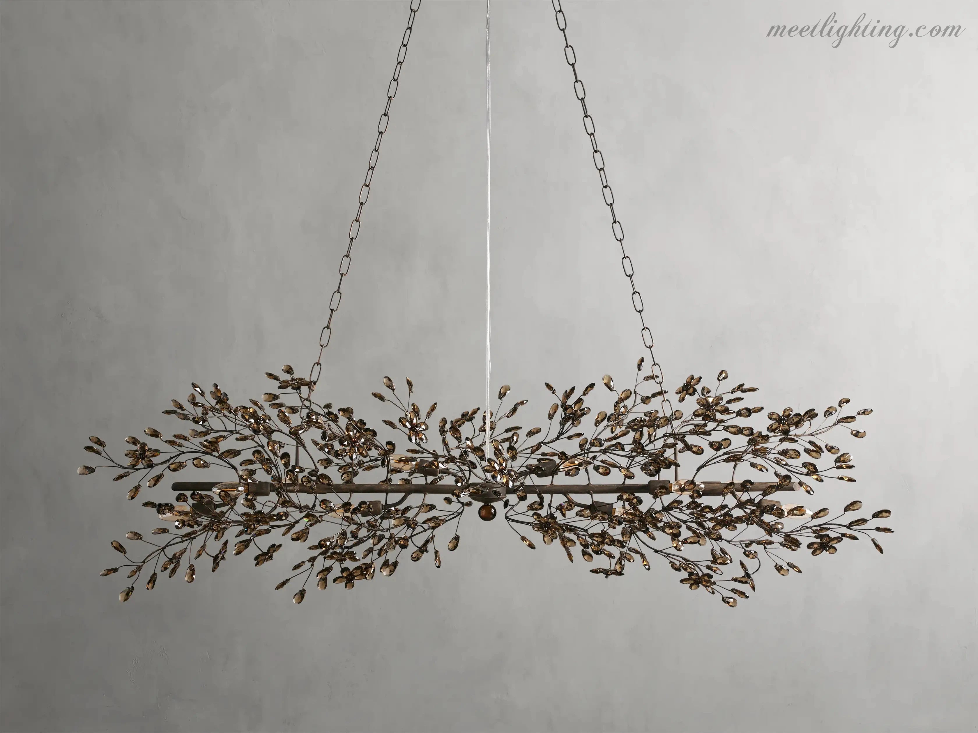 Fiore Colored Linear Chandelier-MEET LIGHTING