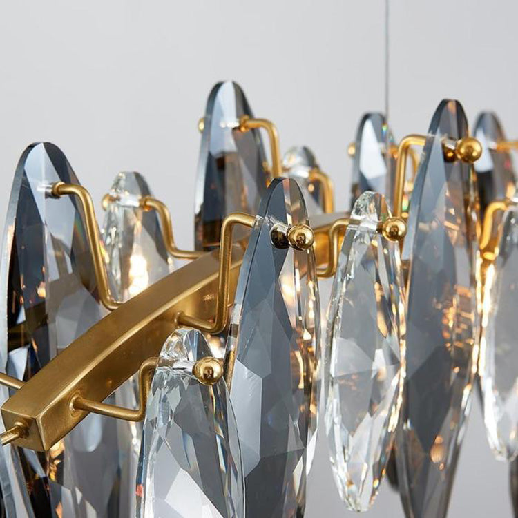 Flor Crystal Linear Chandelier-MEET LIGHTING