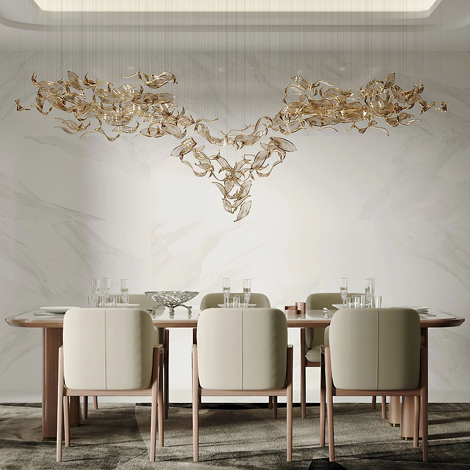 Fluttering Leaves Chandelier-MEET LIGHTING