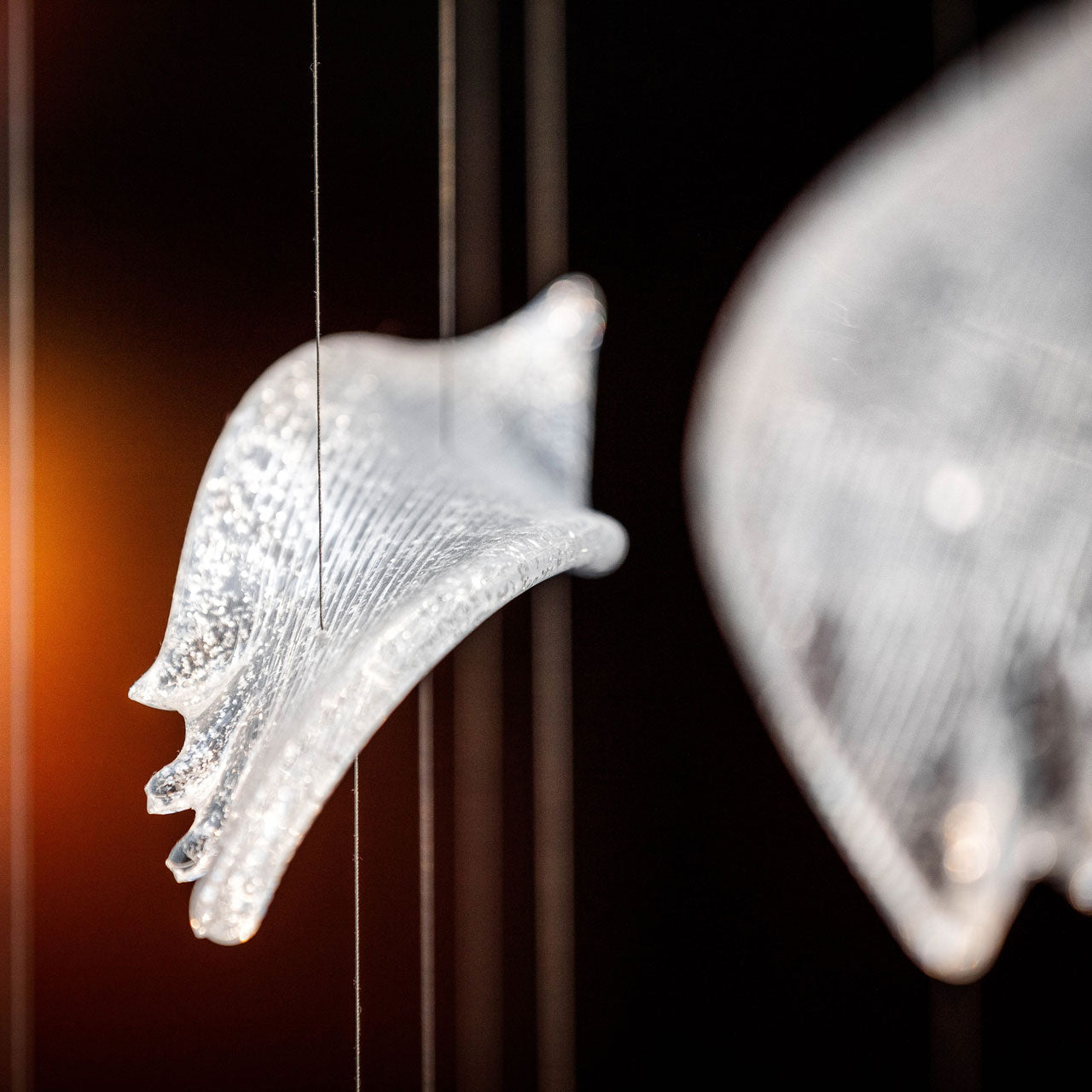 Flying Glass Feather Chandelier-MEET LIGHTING