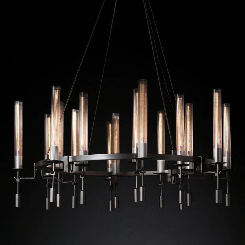 Fonta Round Chandelier 46"-MEET LIGHTING