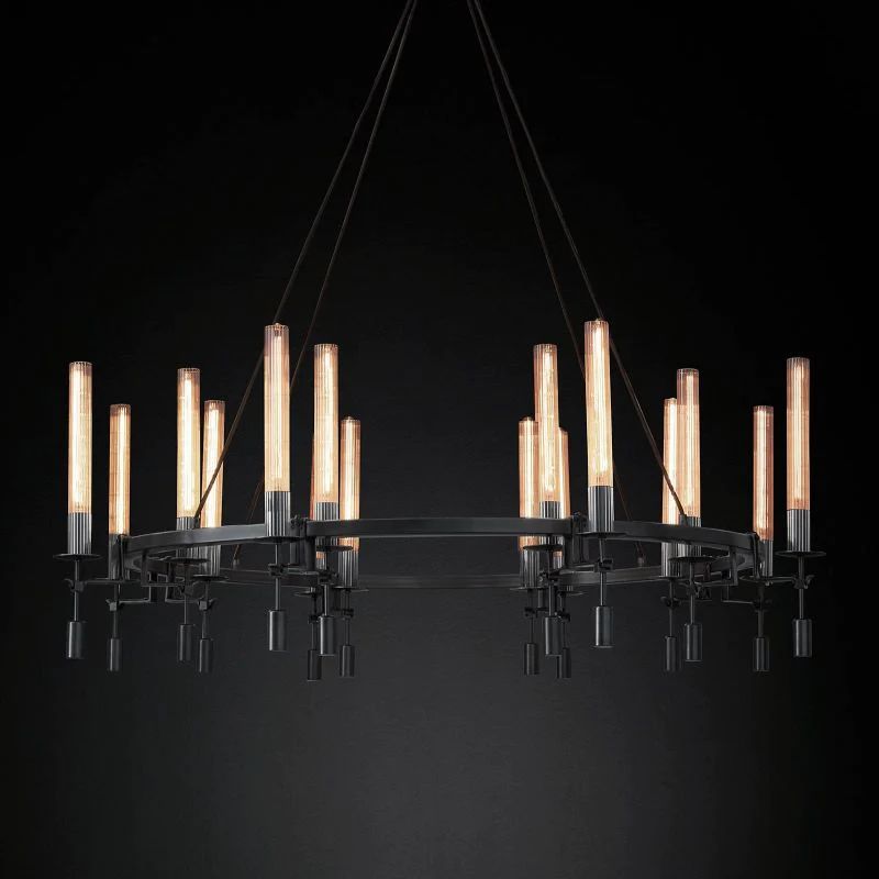 Fonta Round Chandelier 58"-MEET LIGHTING