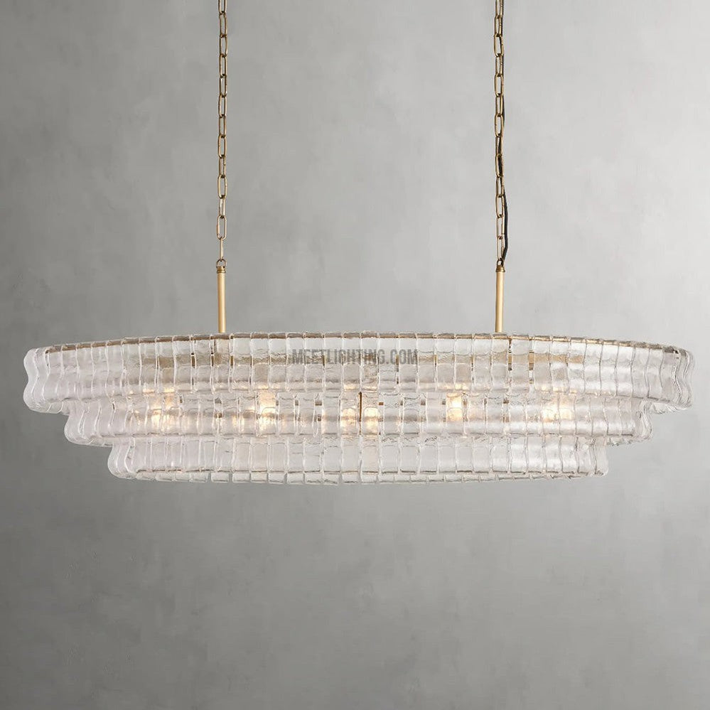 Ghiaccio Oval Chandelier 54" 65"-MEET LIGHTING