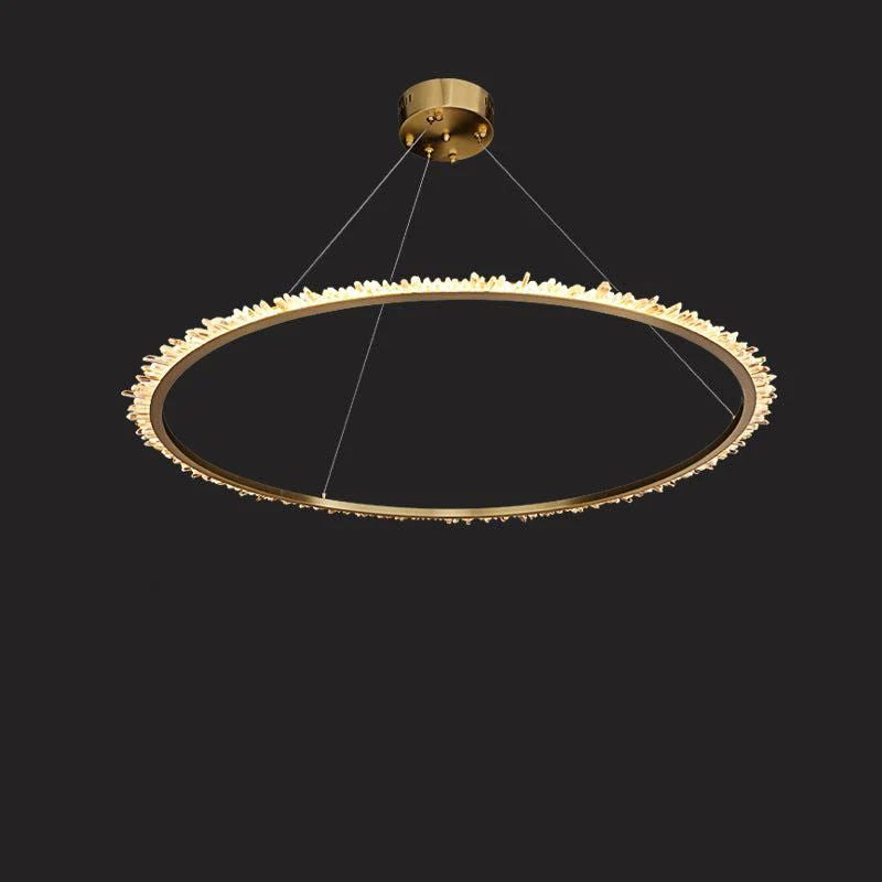 Gina Rock Crystal Ring Chandelier-MEET LIGHTING