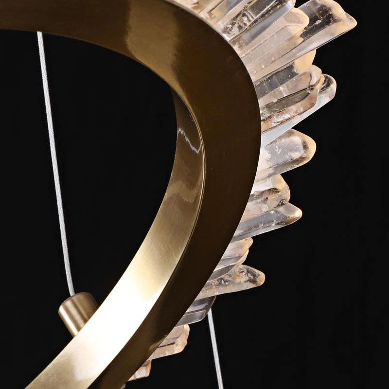 Gina Rock Crystal Ring Chandelier-MEET LIGHTING
