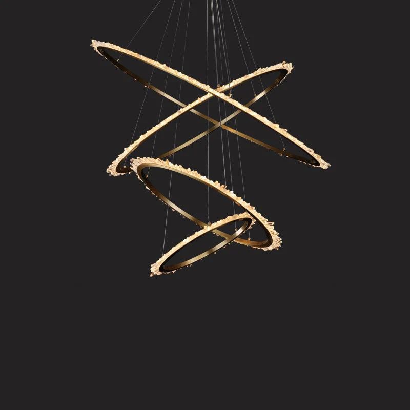 Gina Rock Crystal Ring Chandelier-MEET LIGHTING