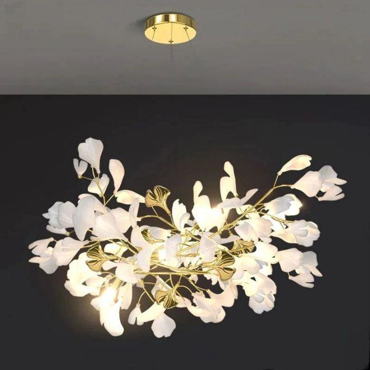 Ginkgo Branch Chandelier-MEET LIGHTING