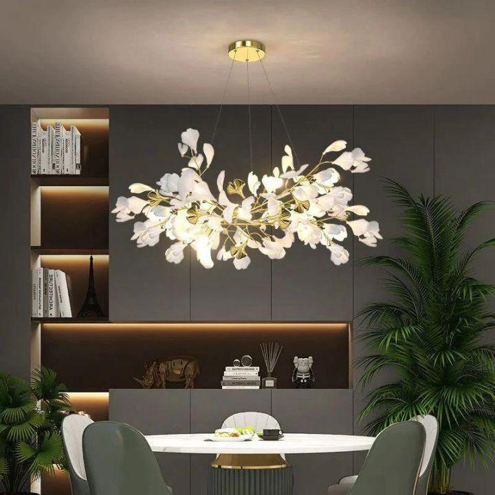 Ginkgo Branch Chandelier-MEET LIGHTING