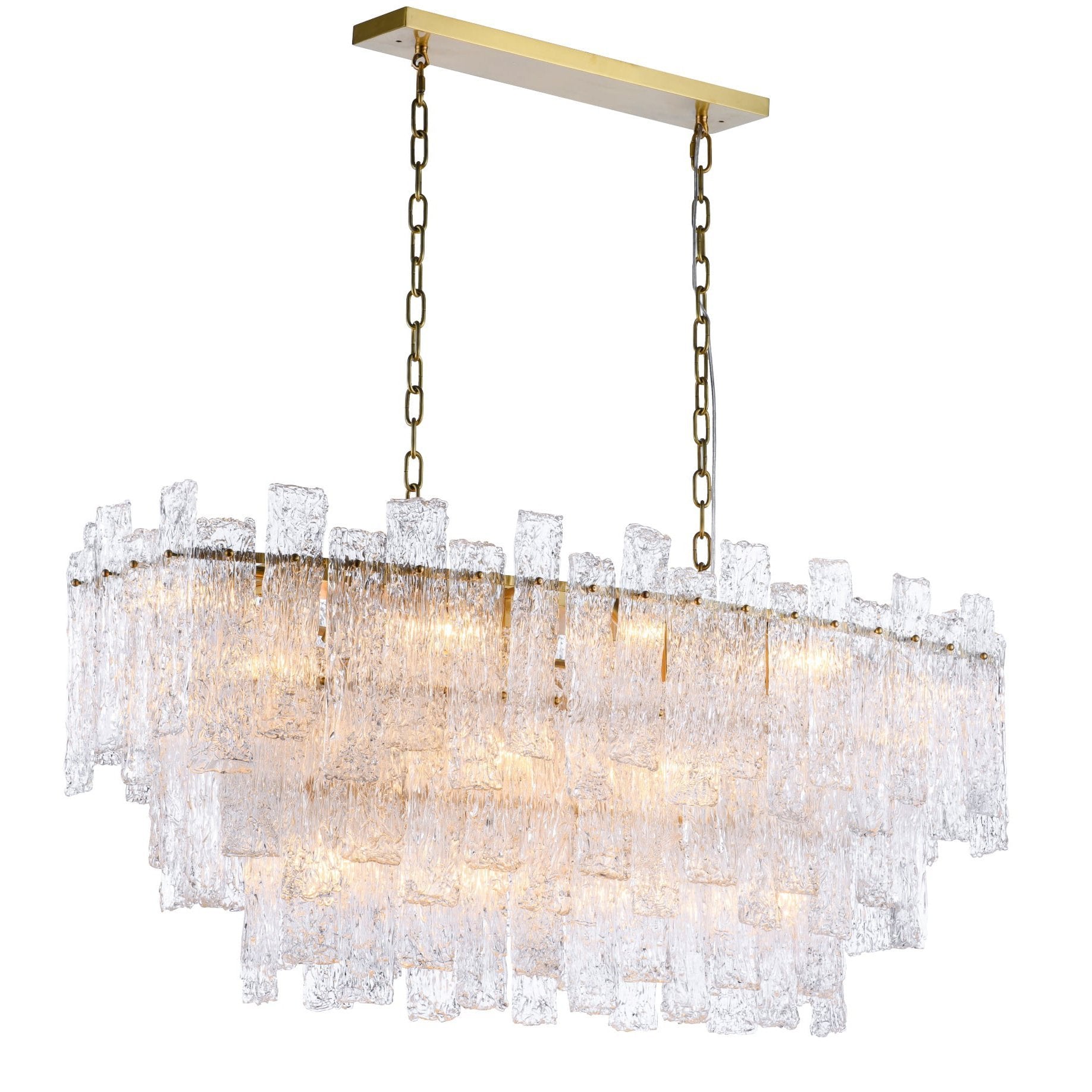 Giovanni Tired Rectangle Chandelier-MEET LIGHTING