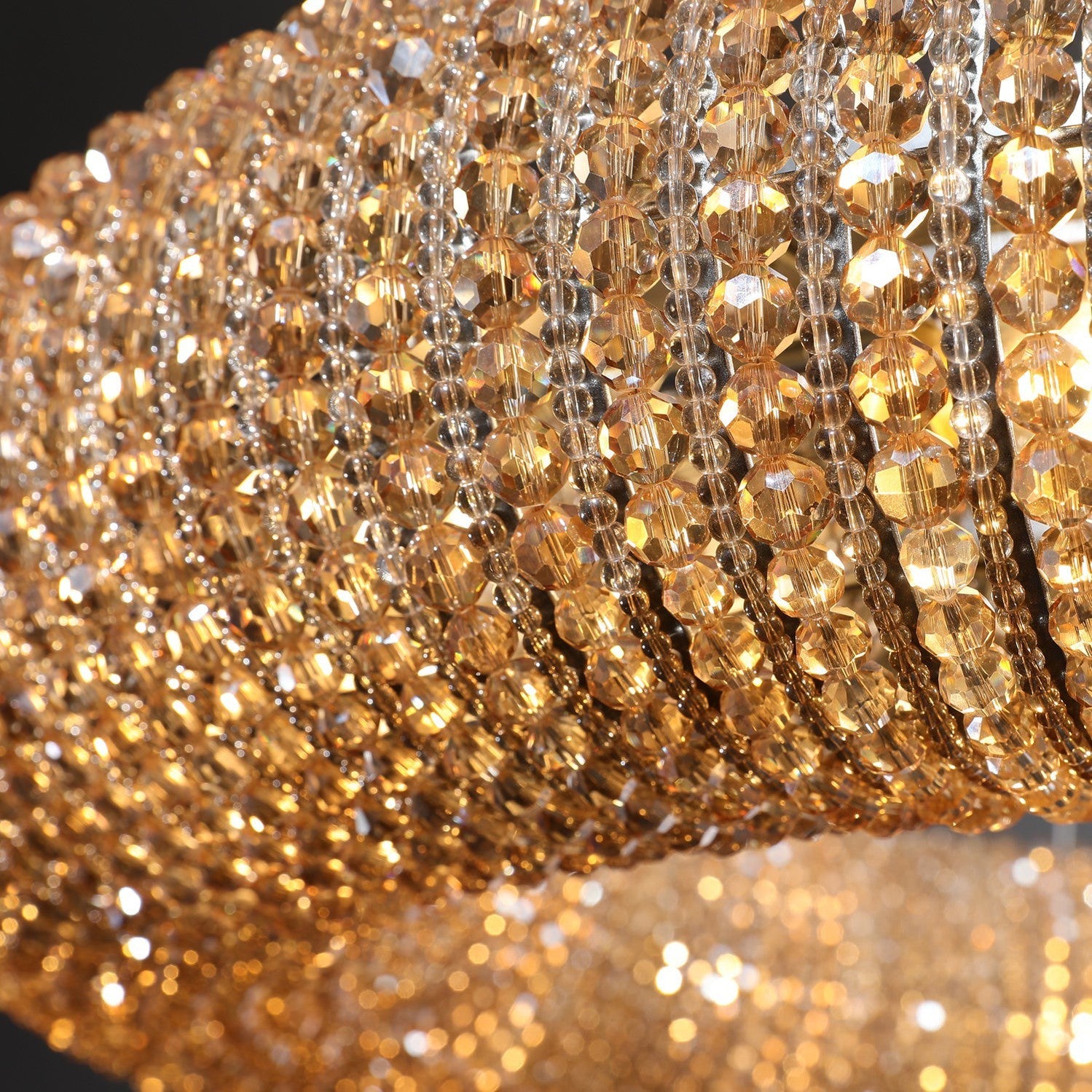 Halo Crystal Aperture Round Chandelier D32"-MEET LIGHTING