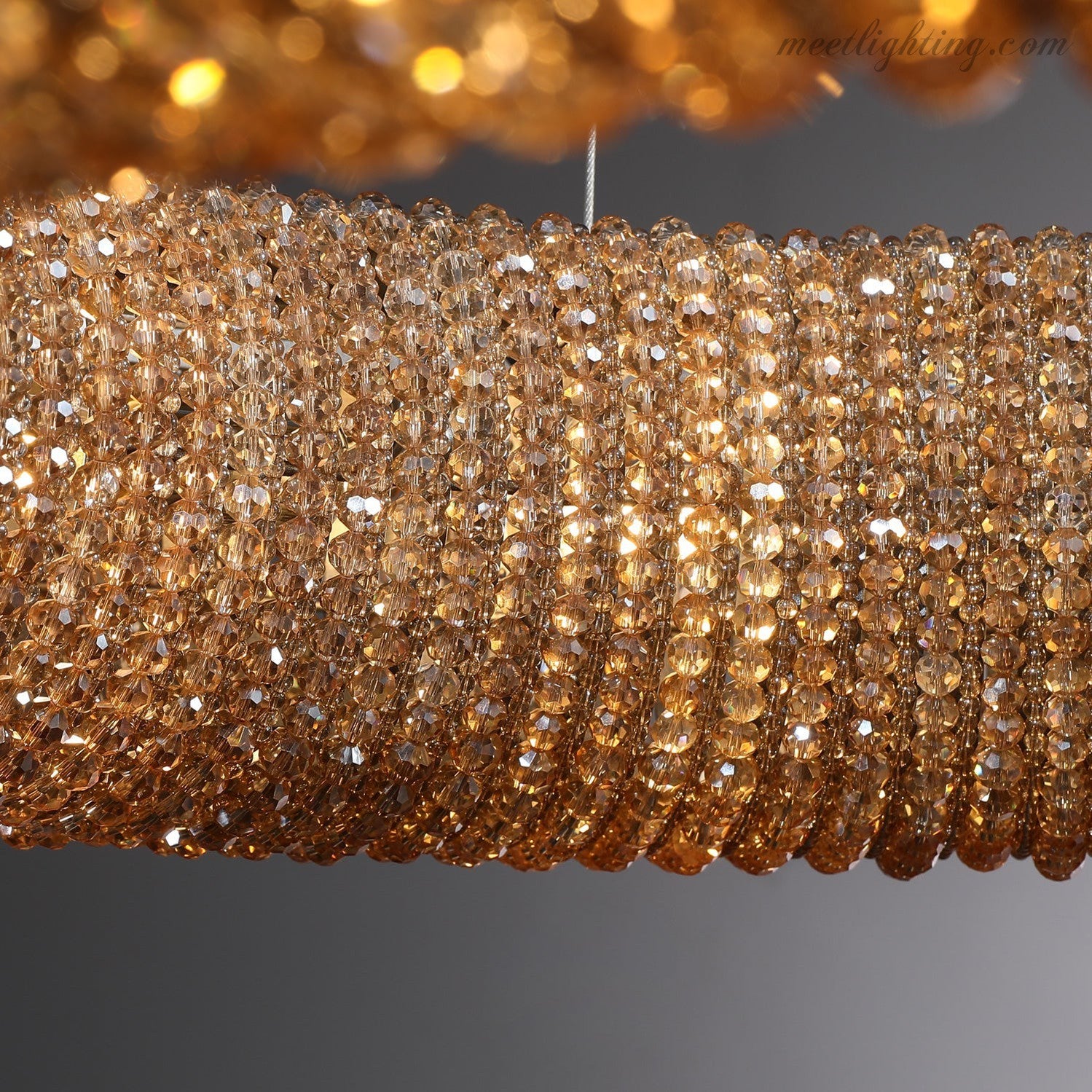 Halo Crystal Aperture Round Chandelier D41"-MEET LIGHTING