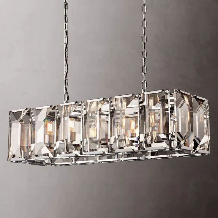 Harlow  Crystal Rectangular Chandelier 42"