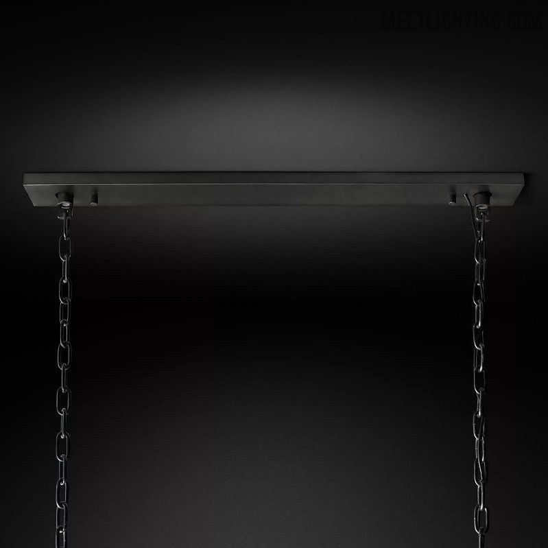 Harlow Calcite Rectangular Chandelier 74"-MEET LIGHTING